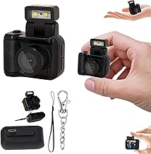 Retro Snap Camera，Mini Nostalgic Vintage View Tiny Snaps Keychain Digital Photo Camera，Llavero Mini CáMara Retro，1080p Hd with Led Flash Light (Without Memory Card)
