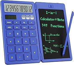 Desk Calculator with Erasable LCD Notepad Calculators ROATEE Desktop Basic Calculators for Middle School Cute Pocket Solar Calculator Office Desk Accessories Supplies Home Office Essential Big Button